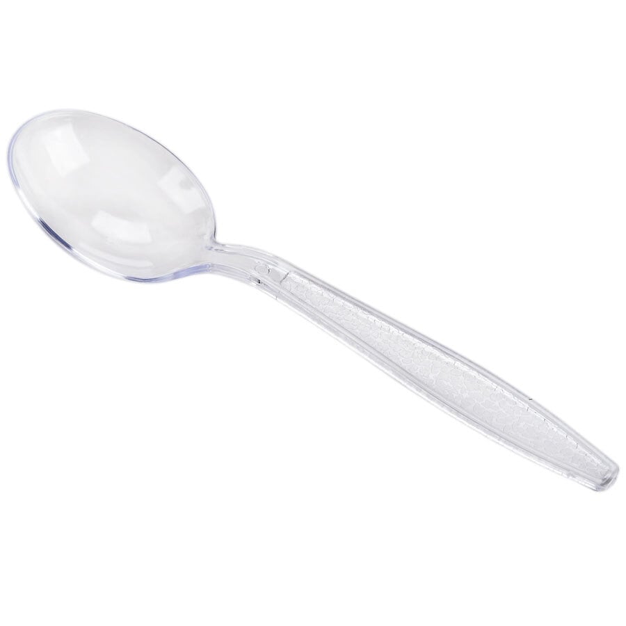 Visions Heavy Weight Clear Plastic Soup Spoon 1000 / Case