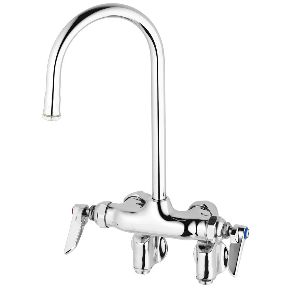 T&S B0343 Wall Mounted Mixing Faucet with 4" Adjustable Centers, 10 13