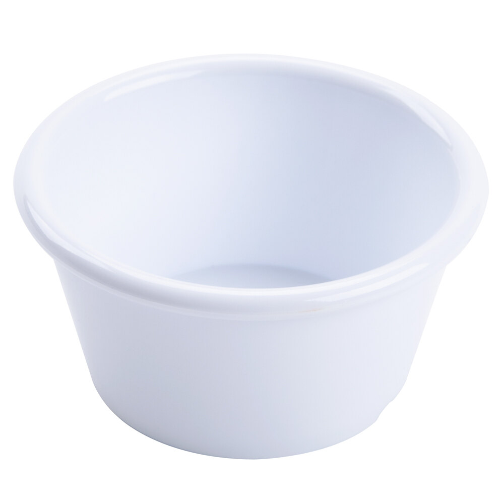 GET ER025W 2.5 oz. White Smooth Plastic Ramekin 12/Pack