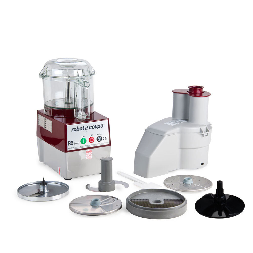 Robot Coupe R2Dice CLR Continuous Feed 3 Qt. Combination Food Processor / Dicer with Clear Bowl