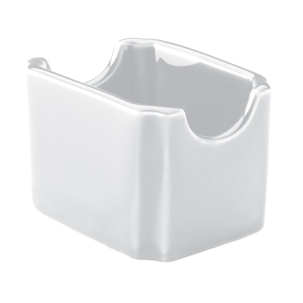 Hall China 7160ABWA Bright White Sugar Packet Holder / Caddy 24/Case