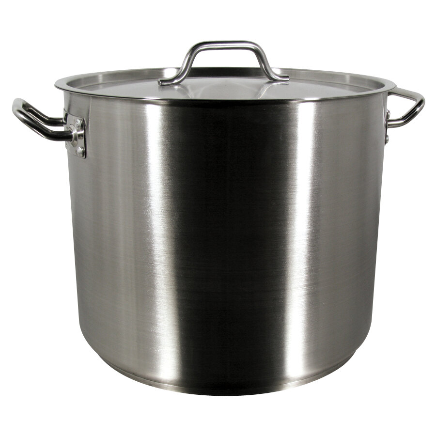 32 Qt. HeavyDuty Stainless Steel Stock Pot with Cover