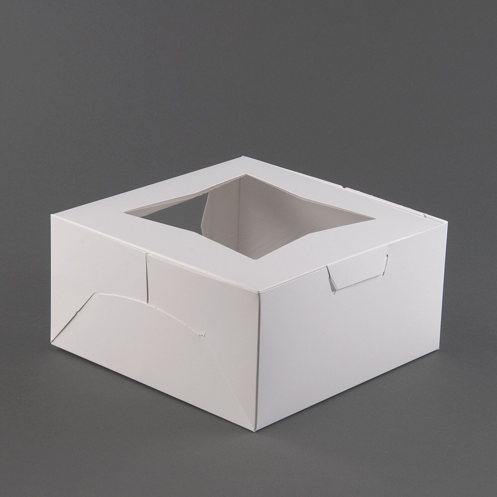 10" x 10" x 5" White Window Cake / Bakery Box 150 / Bundle