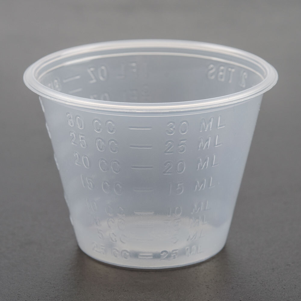 Choice 1 oz. Disposable Polypropylene Graduated Medicine Cup 5000 / Case