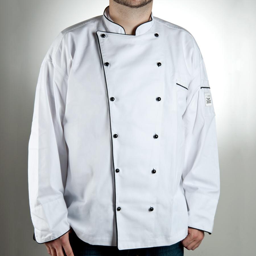 Chef Revival J044XL Brigade Double Breasted Chef Coat with Black