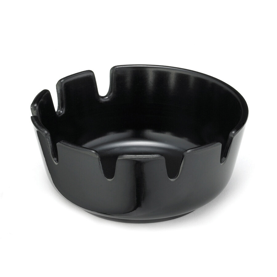 ST363B Black Plastic Ashtray 6/Pack