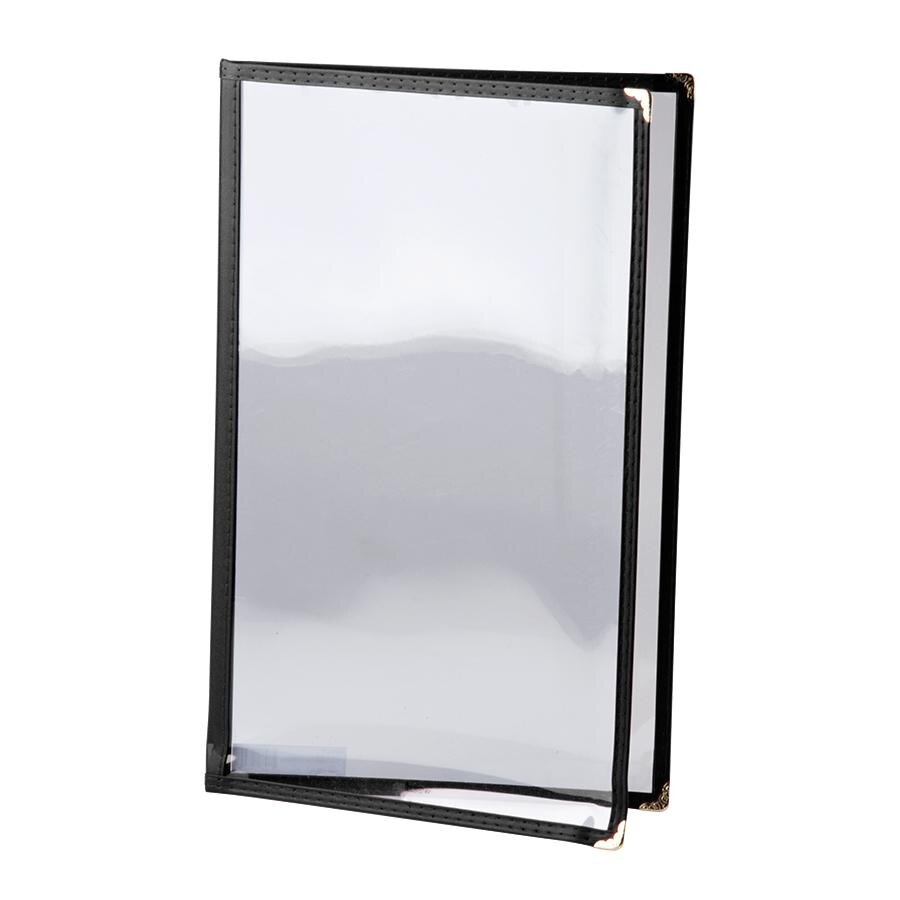 8 1/2" x 14" Black Two Pocket Menu Cover