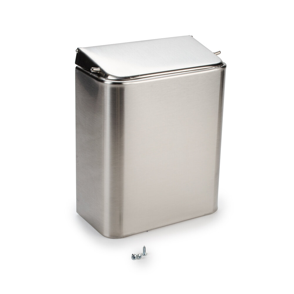 Rubbermaid 11SS Stainless Steel Sanitary Napkin Wall Mount Receptacle