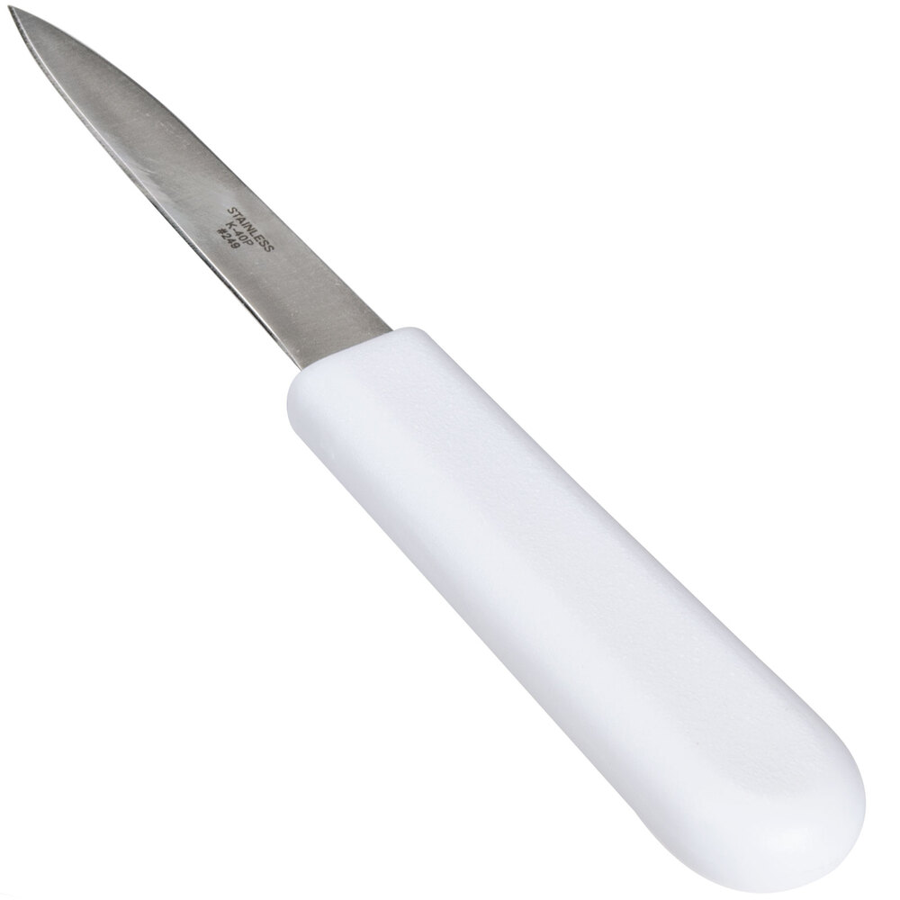 3 1/4" Paring Knife with White Polypropylene Handle