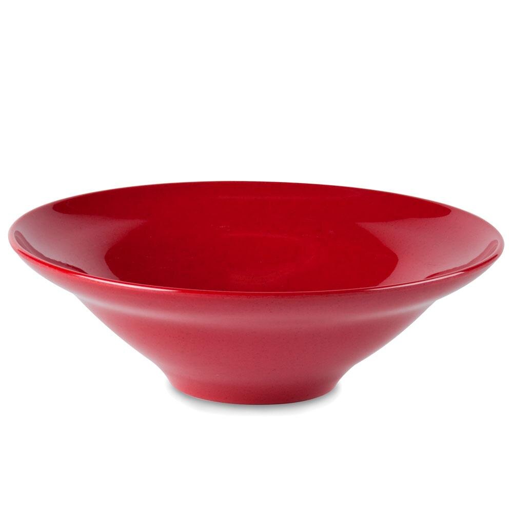 13" Passion Red Round 2.2 Qt. Melamine Salad Bowl 4/ Pack