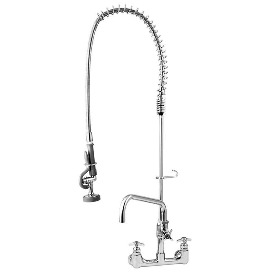 T&S B0287 EasyInstall Wall Mounted 38 1/4" High PreRinse Faucet with