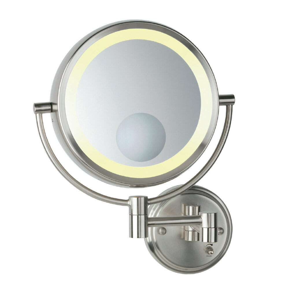 Conair BE11WD Wall Mount Mirror Lighted Brushed Nickel