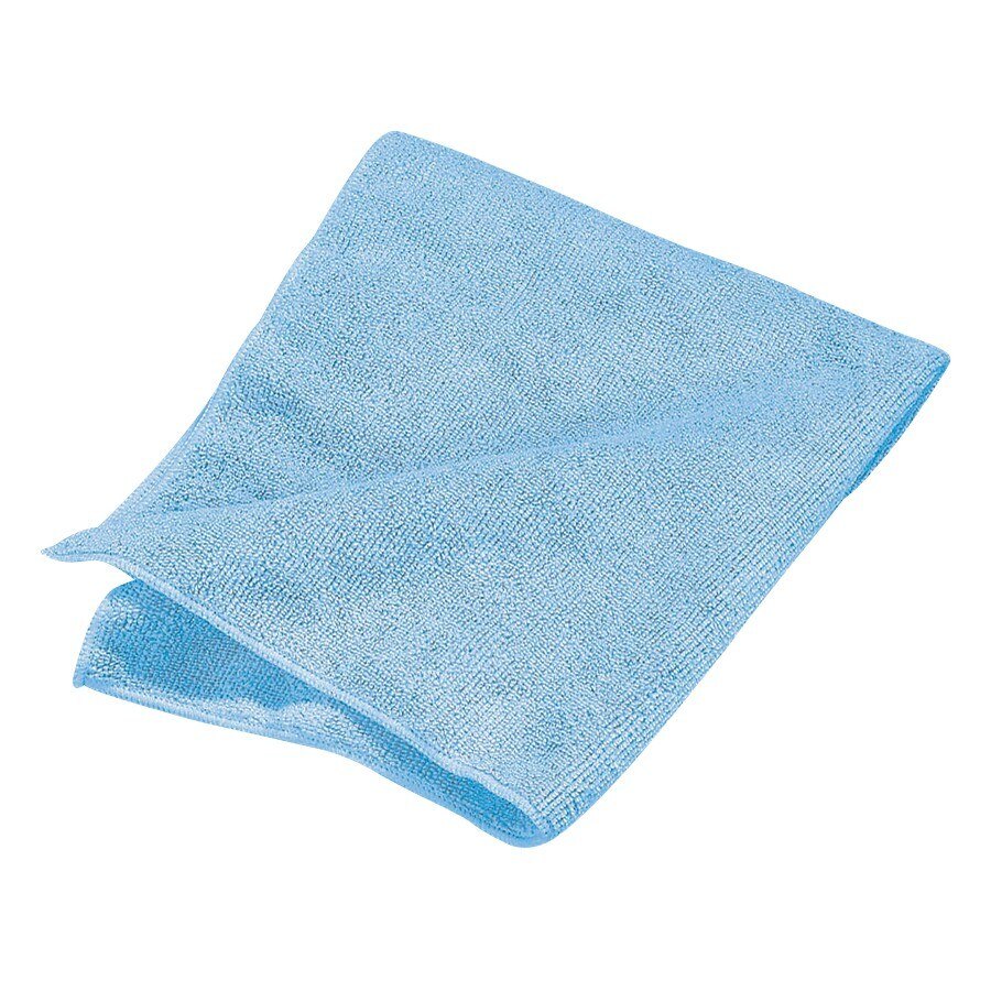 Carlisle 3633314 FloPac 16" x 16" Blue Microfiber Fine Polishing Cloth 12 / Pack