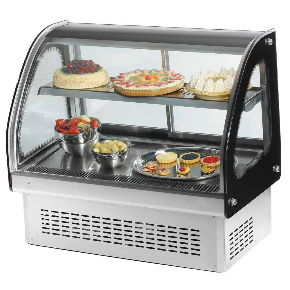 Vollrath 40843 48" Curved Glass Drop In Refrigerated Countertop Display