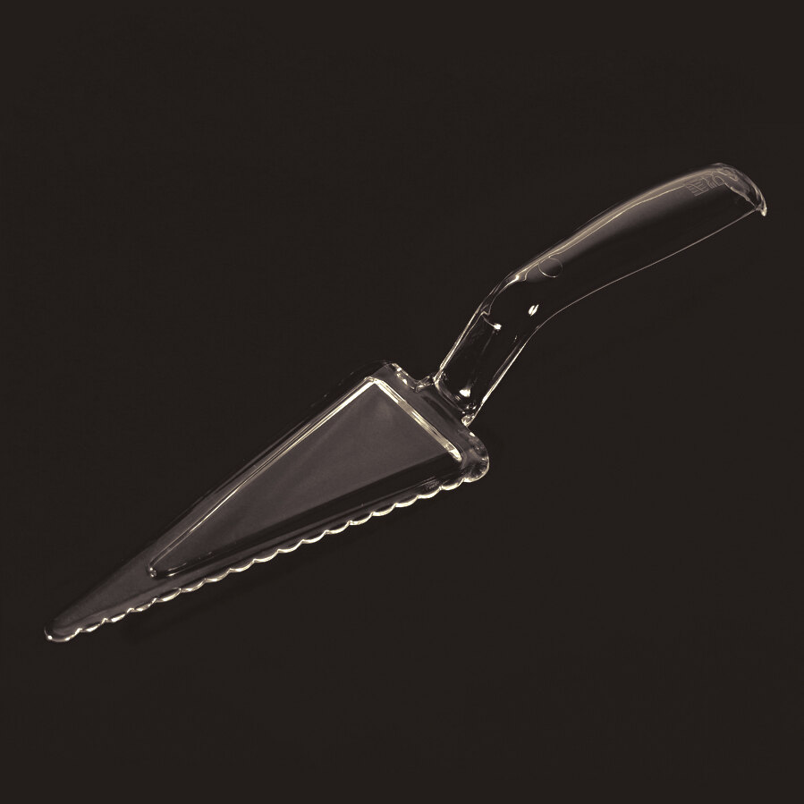 Fineline 3308CL 10" Clear Plastic Pie Server / Cutter 6 / Pack