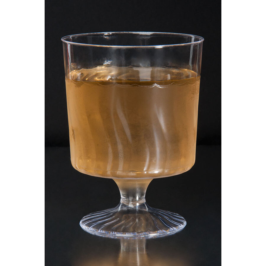 Fineline Flairware 5.5 oz. Clear Plastic Wine Cup 1 Piece 10 / Pack