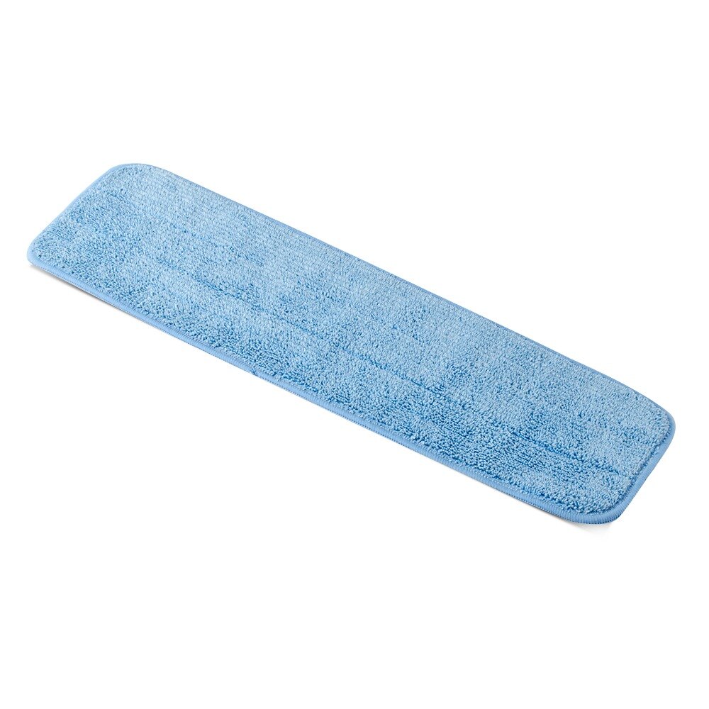 Blue Microfiber Wet Velcro Flat Mop Pad 18"