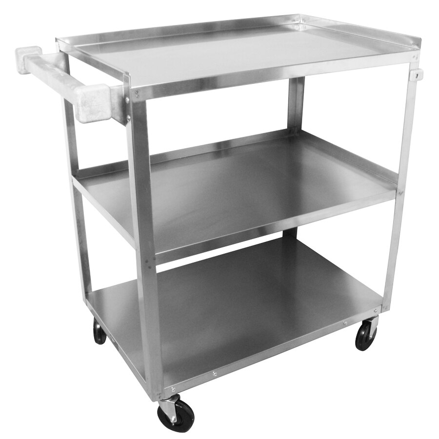 Vollrath 97121 Stainless Steel 3 Shelf Utility Cart 31" x 18" x 32"