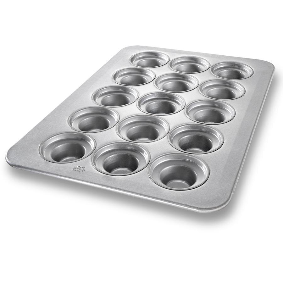Chicago Metallic 45435 15 Cup Glazed Oversized Large Crown Muffin Pan