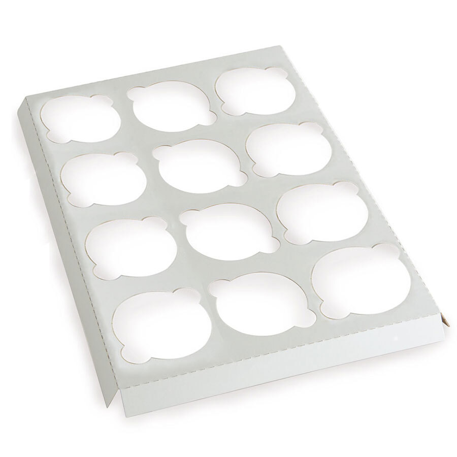 Cupcake Inserts. W PACKAGING WP1410CI12C 14x10 White/White Cupcake