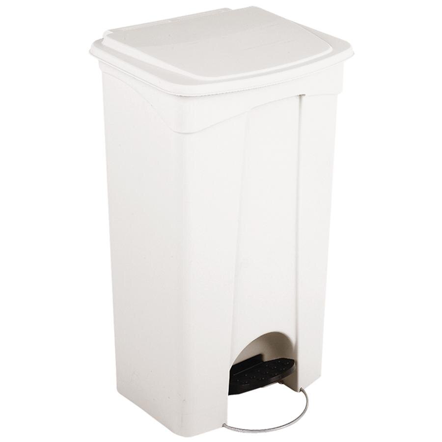 Continental 23WH 23 Gallon White Step On Trash Can