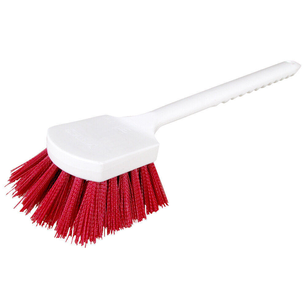 Carlisle 4050105 20" Sparta Red Floating Utility / Pot Scrub Brush