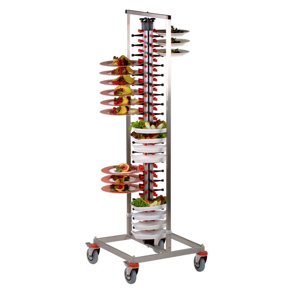 Plate Mate PM84120 Mobile Plate Rack Holds 84 Plates 73 1/2"H