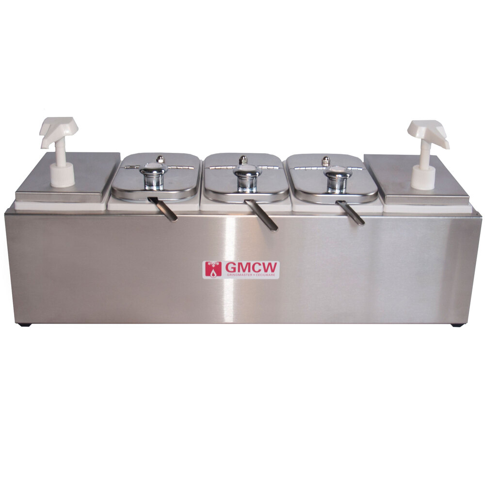 Cecilware 544EC Economy Pump Stainless Steel Condiment Serving Station