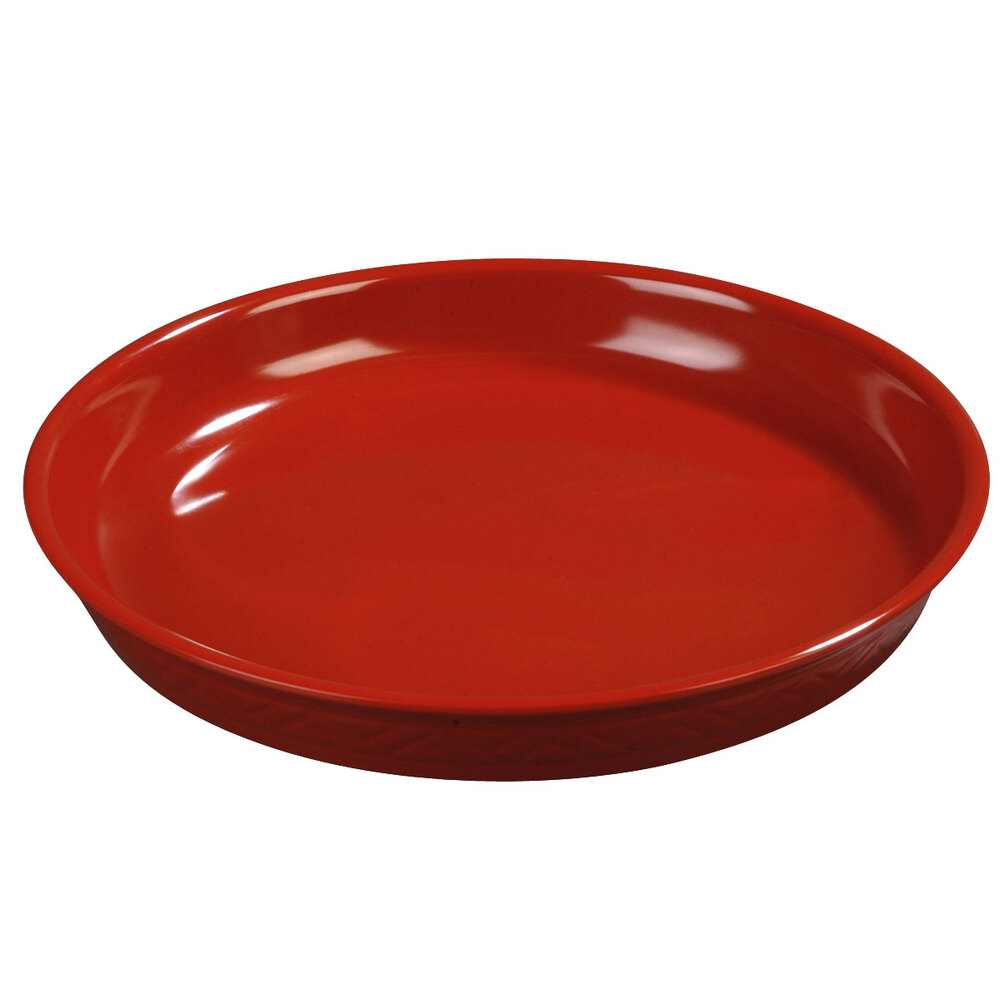 Carlisle 4453229 11 1/2" Terra Cotta Round Melamine Serving Tray 12/Case