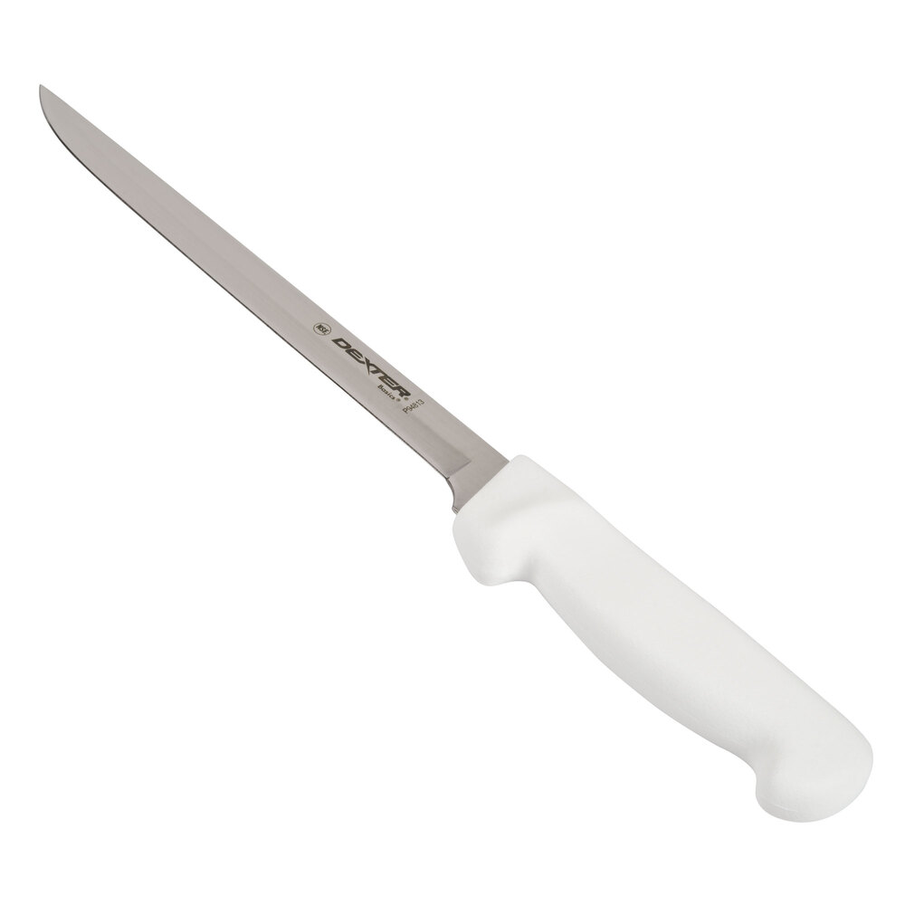 DexterRussell 31609 8" Narrow SemiStiff Fillet Knife with White Handle