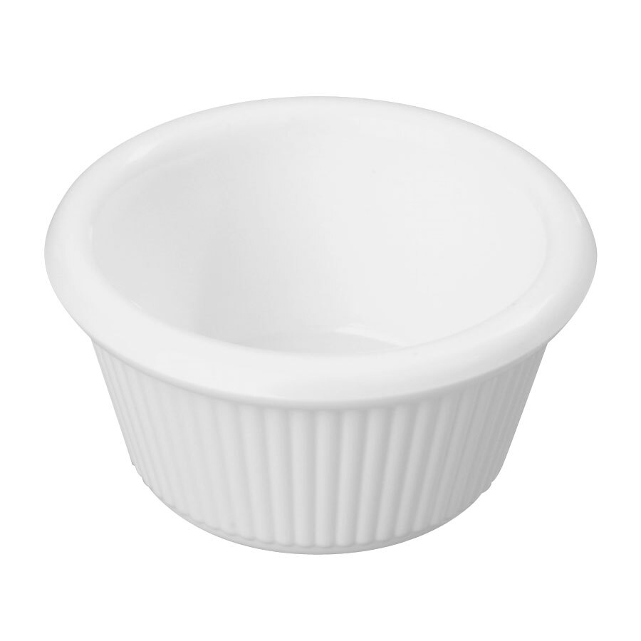 Carlisle S27902 2 oz. White Fluted Plastic Ramekin 48 / Case