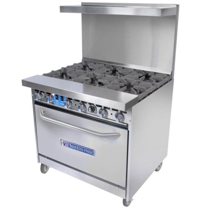 Liquid Propane Bakers Pride Restaurant Series 36BP6BS30 6 Burner Gas