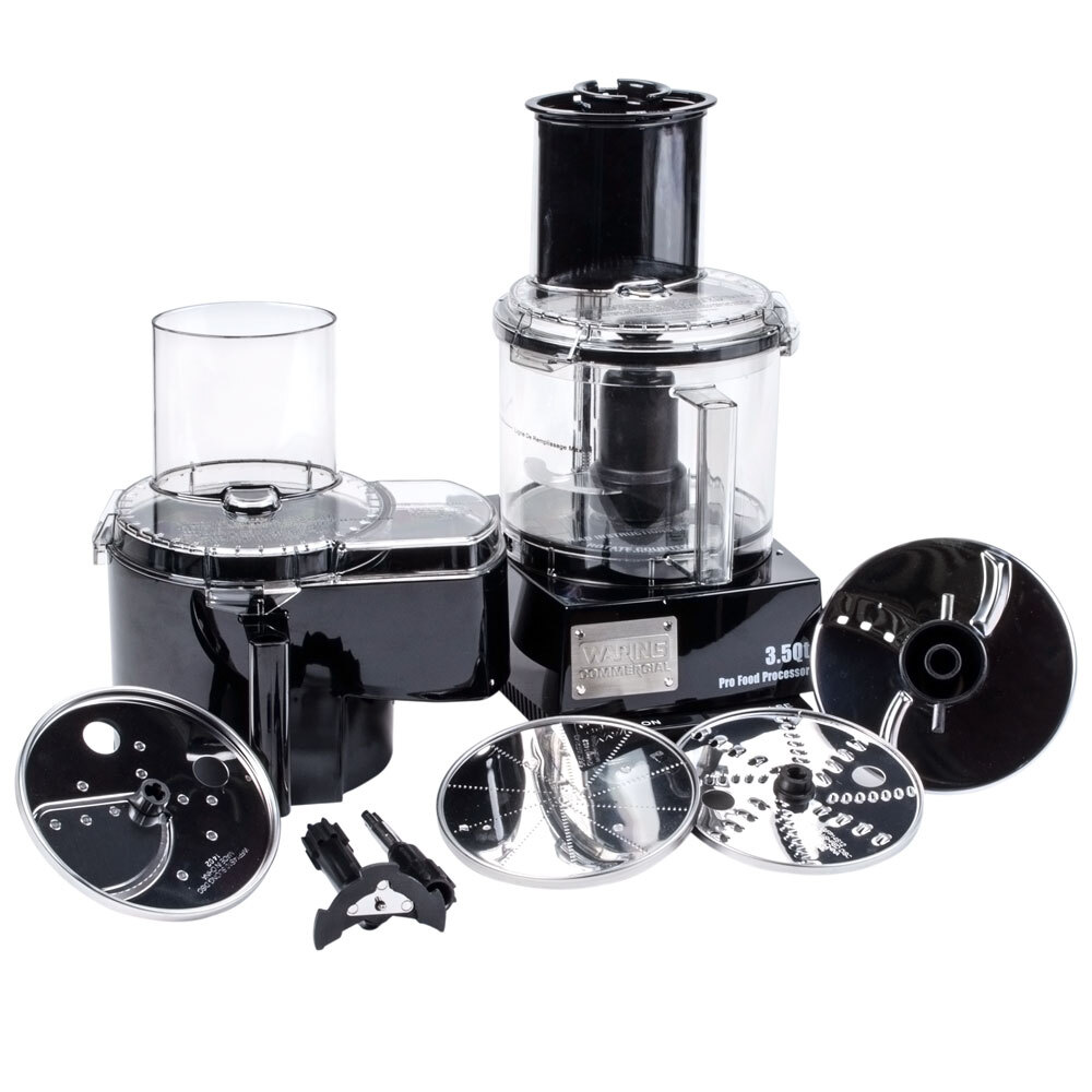 Waring WFP14SC Combination Continuous Feed Food Processor with 3.5 Qt