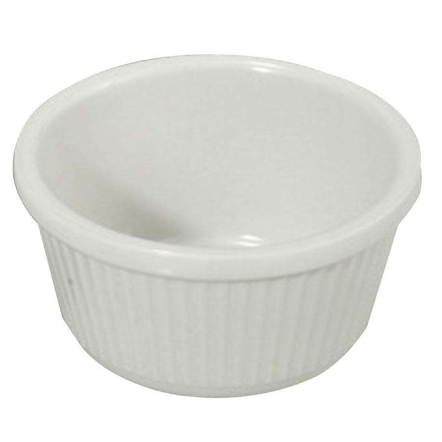 4 oz. White Fluted Melamine Ramekin 12 / Pack