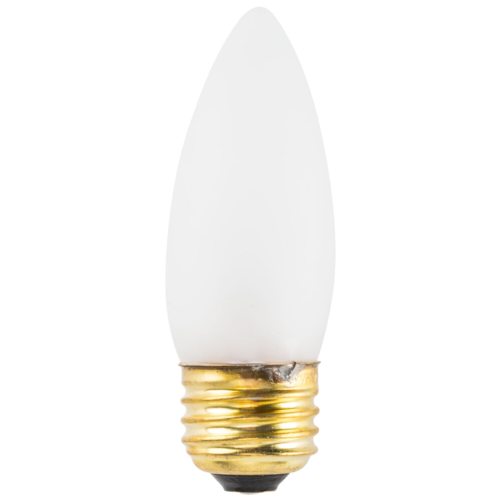 60 Watt Toughcoat Torpedo Coated Light Bulb for Chandelier 130V