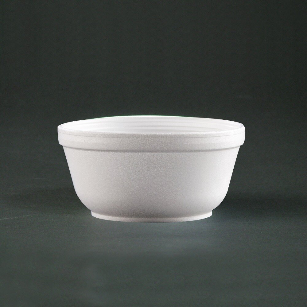 Dart Solo 8SJ32 8 oz. Super Squat White Foam Food Bowl 25 / Pack