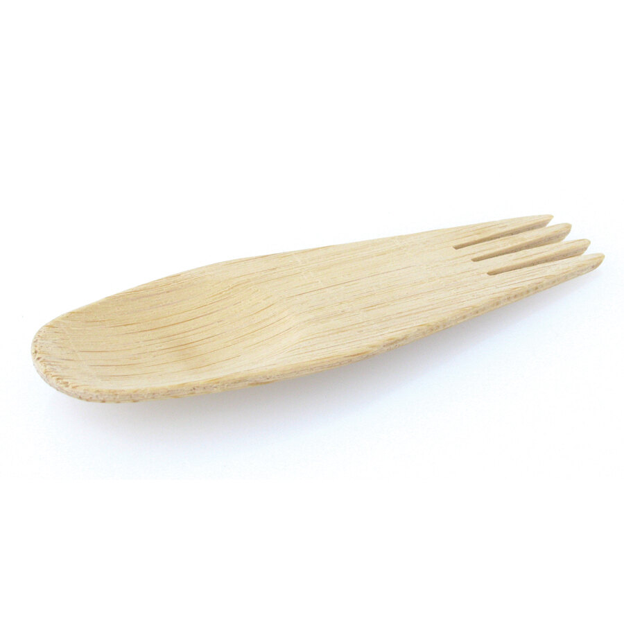 Bambu 062100 3 1/2" Disposable Bamboo Spork 250/Box