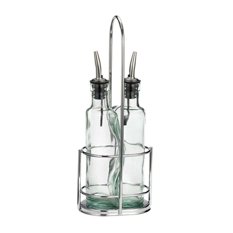 Tablecraft 918R Gemelli Chrome Olive Oil Cruet Rack