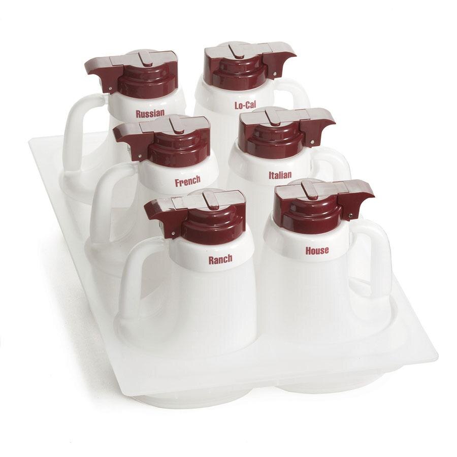 Tablecraft CM15 Imprinted White Plastic "Fat Free Ranch" Salad Dressing