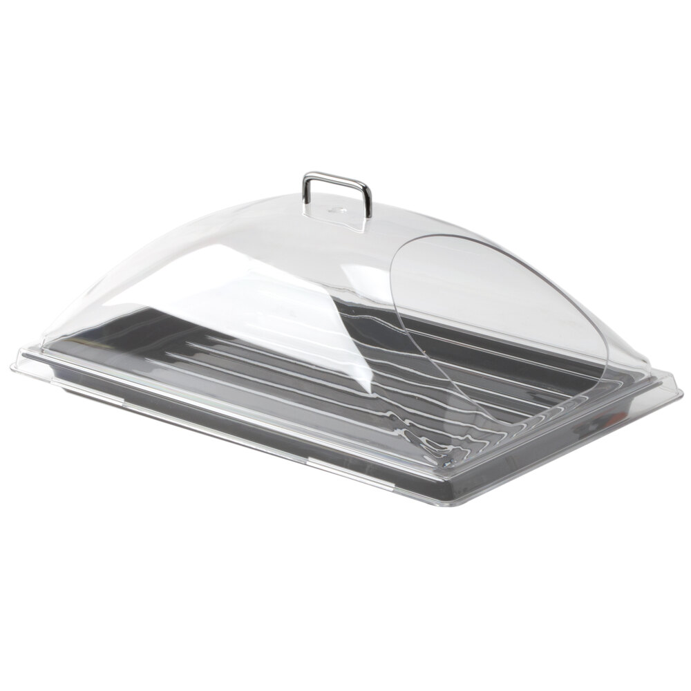 Cambro DD1220ECW Camwear 12" x 20" Clear Dome Display Cover with 1 End Cut