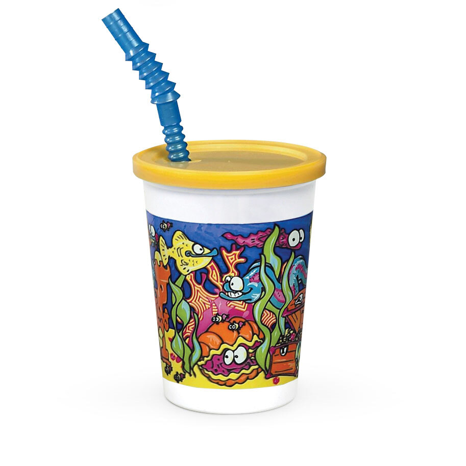 Solo Cups Plastic Kids Cups With Lids Straws In from