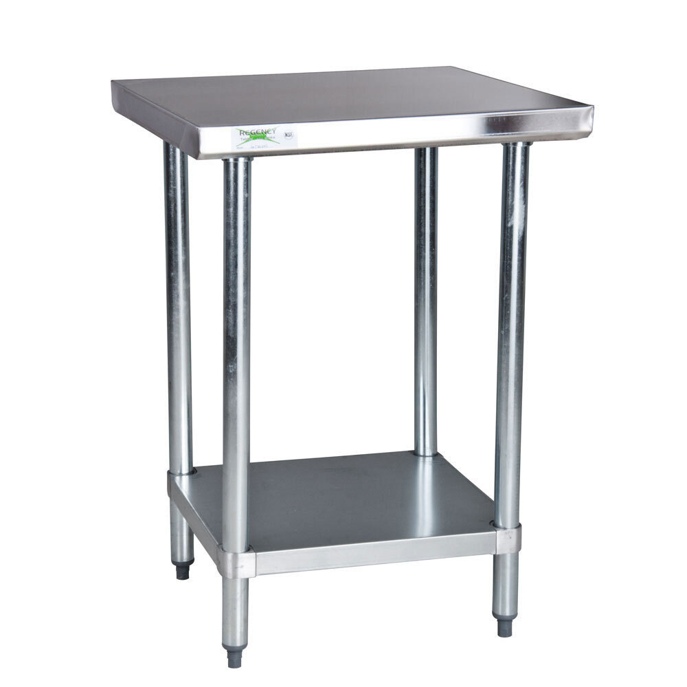 Regency 18 Gauge 24" x 36" 304 Stainless Steel Commercial Work Table