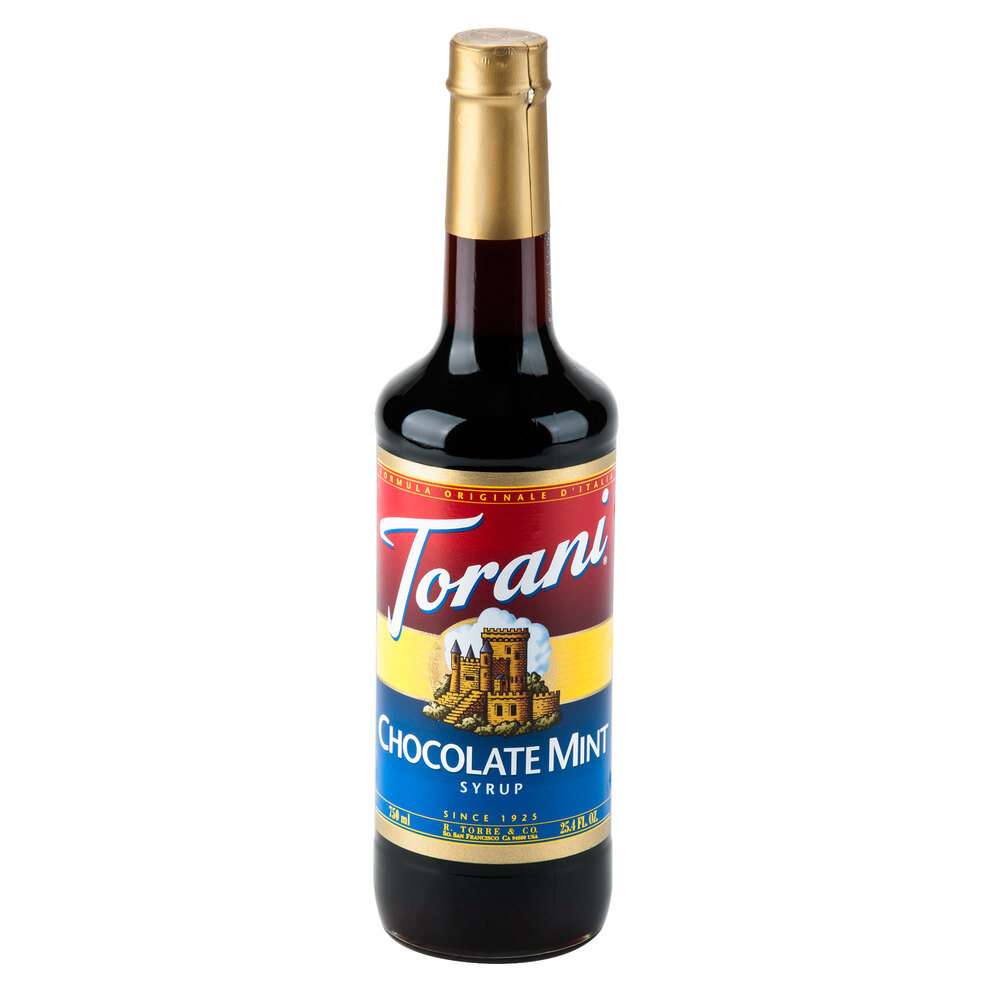 Torani 750 mL Chocolate Mint Flavoring Syrup