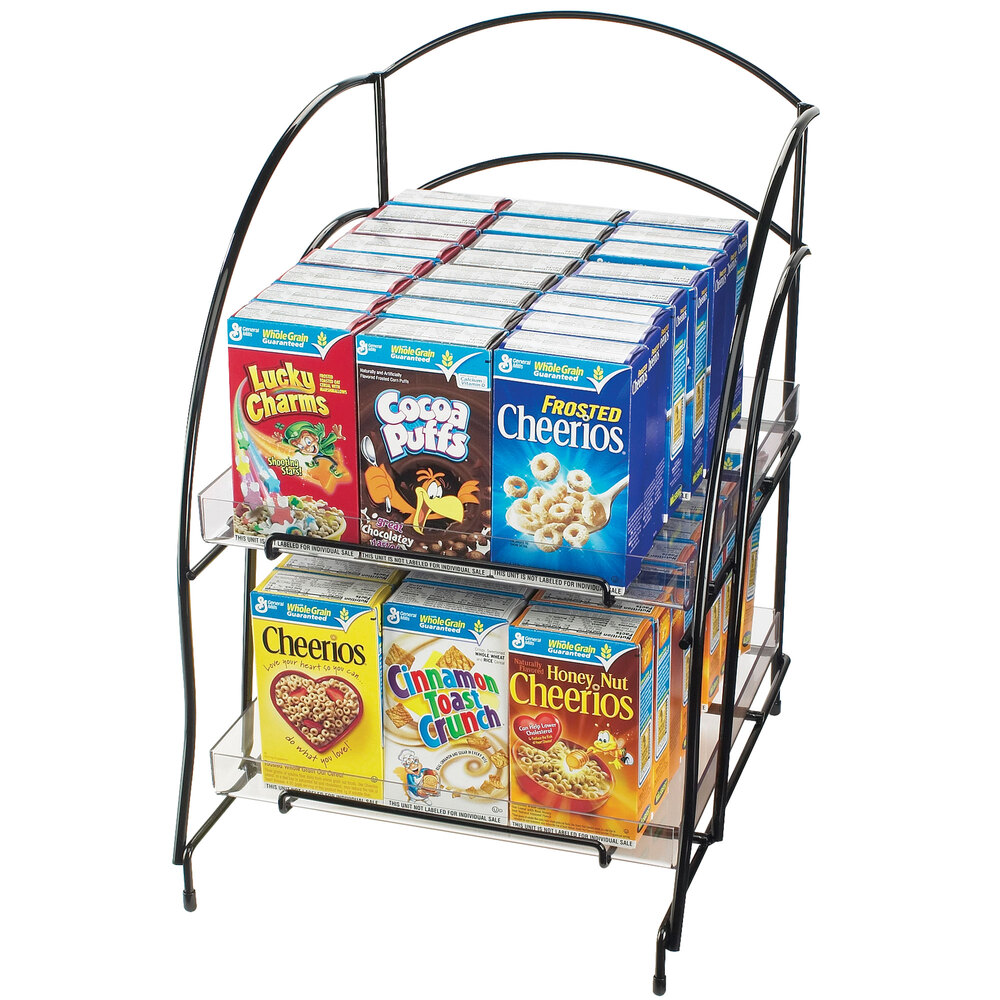 CalMil 639 Wire Countertop Cereal Organizer Holds 48 Mini Cereal Boxes