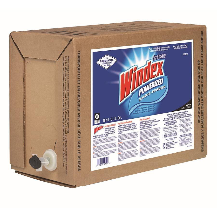 Diversey Windex 90122 5 Gallon Bag in Box (RTU) Powerized Glass Cleaner