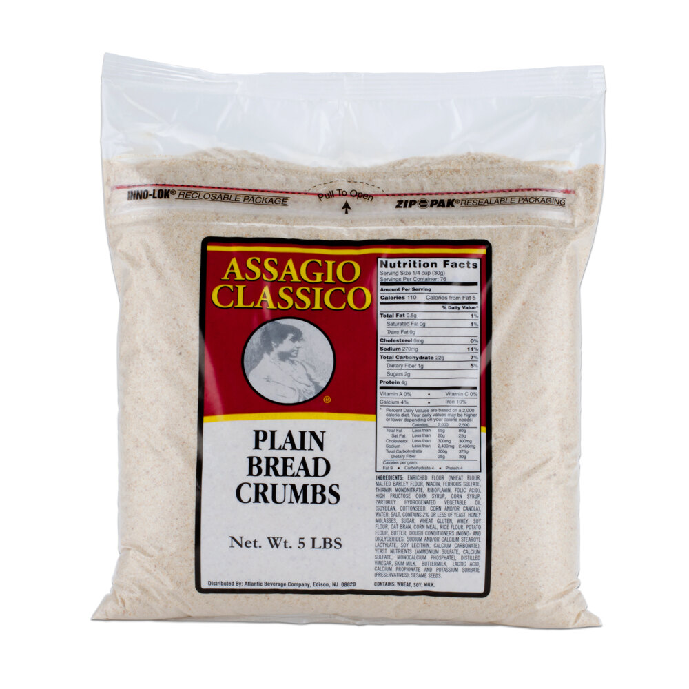 Plain Bread Crumbs (6) 5 lb. Bags / Case