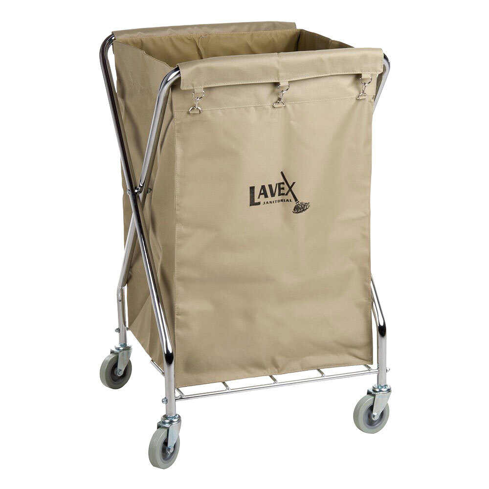 Lavex Lodging 10 Bushel Metal XFrame Folding Laundry Cart
