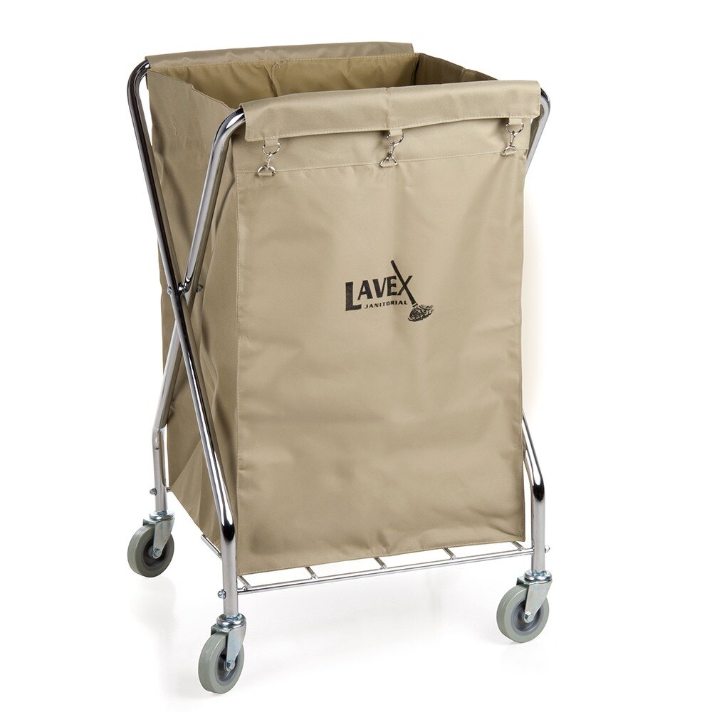 Lavex Lodging 10 Bushel Metal XFrame Folding Laundry Cart