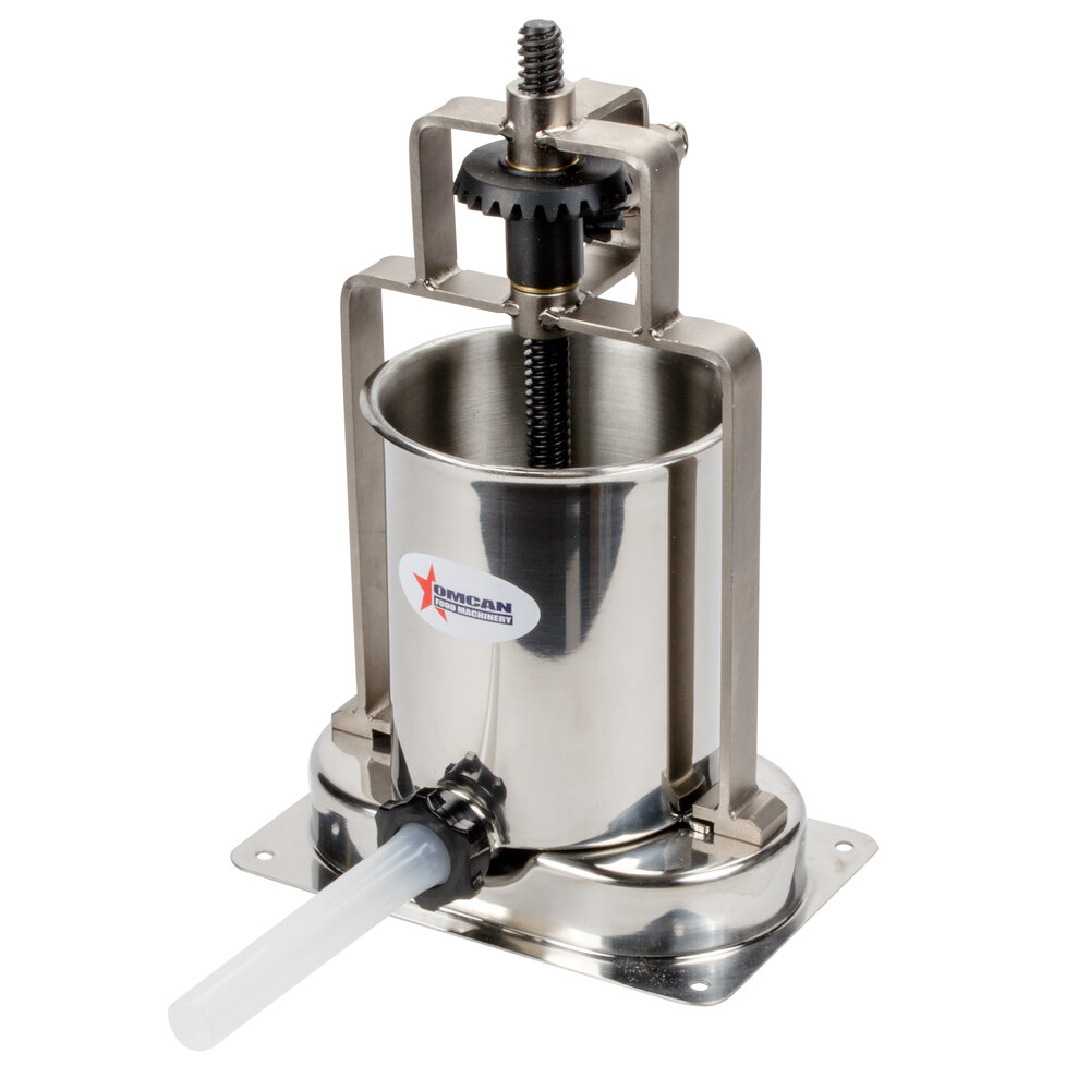 Manual 15 lb. Vertical Economy Sausage Stuffer with Plastic Funnels