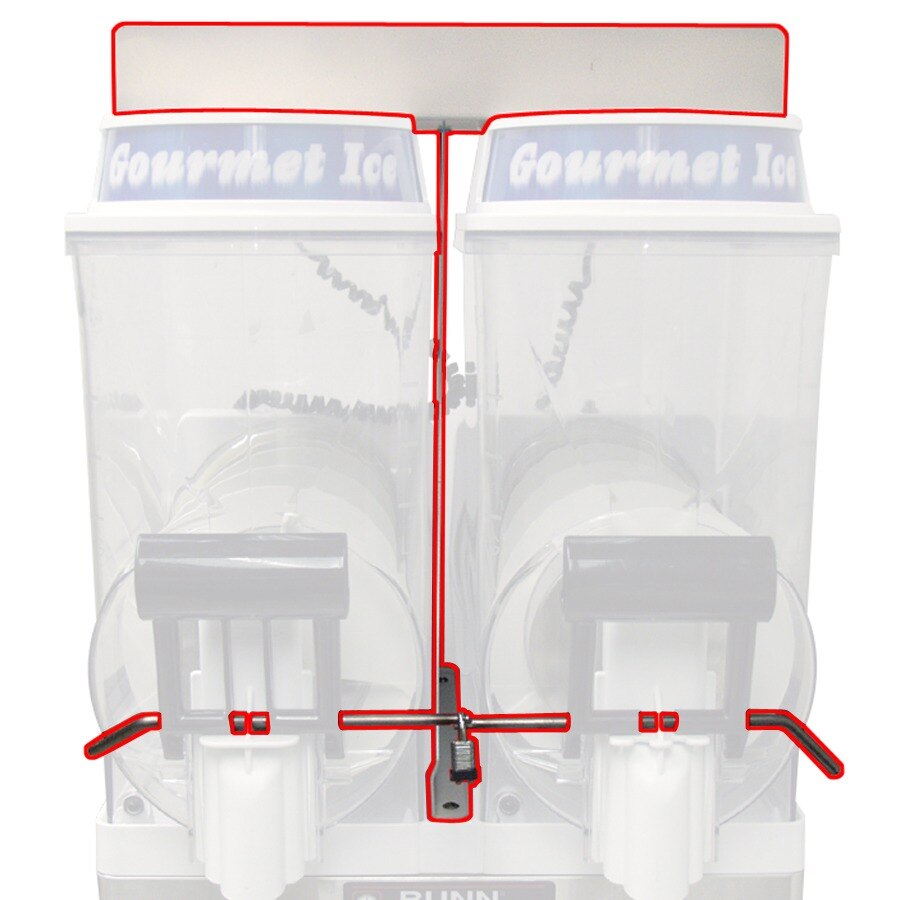 Bunn Lid Lock and Handle Kit for White Bunn Ultra2 Granita / Slushy